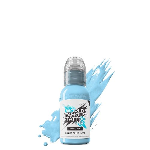 World Famous Tattoo Ink Light Blue 1 v2 (30ml) EU REACH tetováló festék