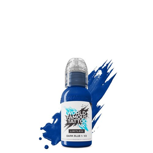 World Famous Tattoo Ink Dark Blue 1 v2 (30ml) EU REACH tetováló festék