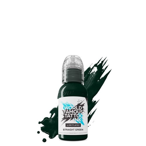 World Famous Tattoo Ink Straight Green (30ml) EU REACH tetováló festék