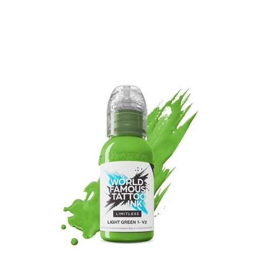 World Famous Tattoo Ink Light Green 1 v2 (30ml) EU REACH tetováló festék