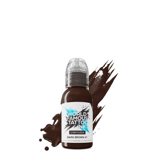 World Famous Tattoo Ink Dark Brown 1 (30ml) EU REACH tetováló festék