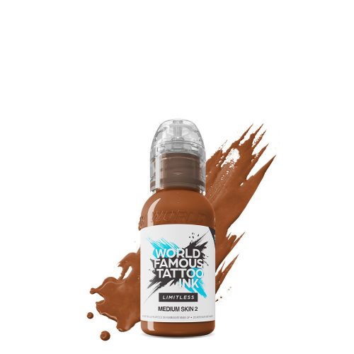 World Famous Tattoo Ink Medium Skin 2 (30ml) EU REACH tetováló festék